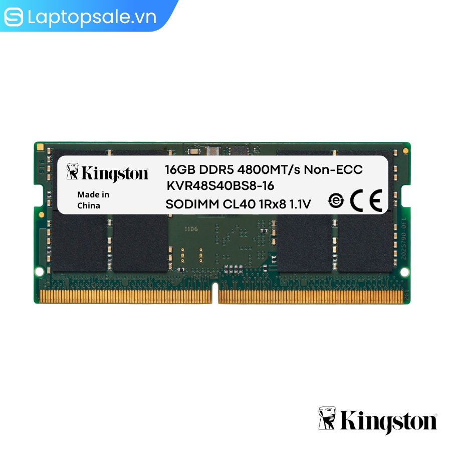 Ram Laptop Kingston 16GB DDR5 4800MTs Non-ECC – KVR48S40BS8-16