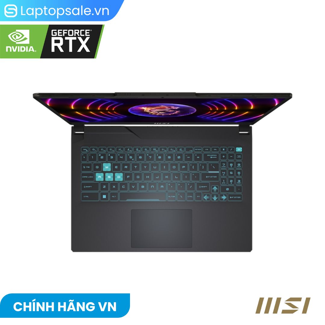 Laptop MSI Gaming Cyborg 15 (A13UC-861VN) (i5-13420H /16GB/512GB SSD/RTX 3050 4GB/ 15.6FHD 144Hz IPS/Win11/Đen) (2024) – Chính hãng