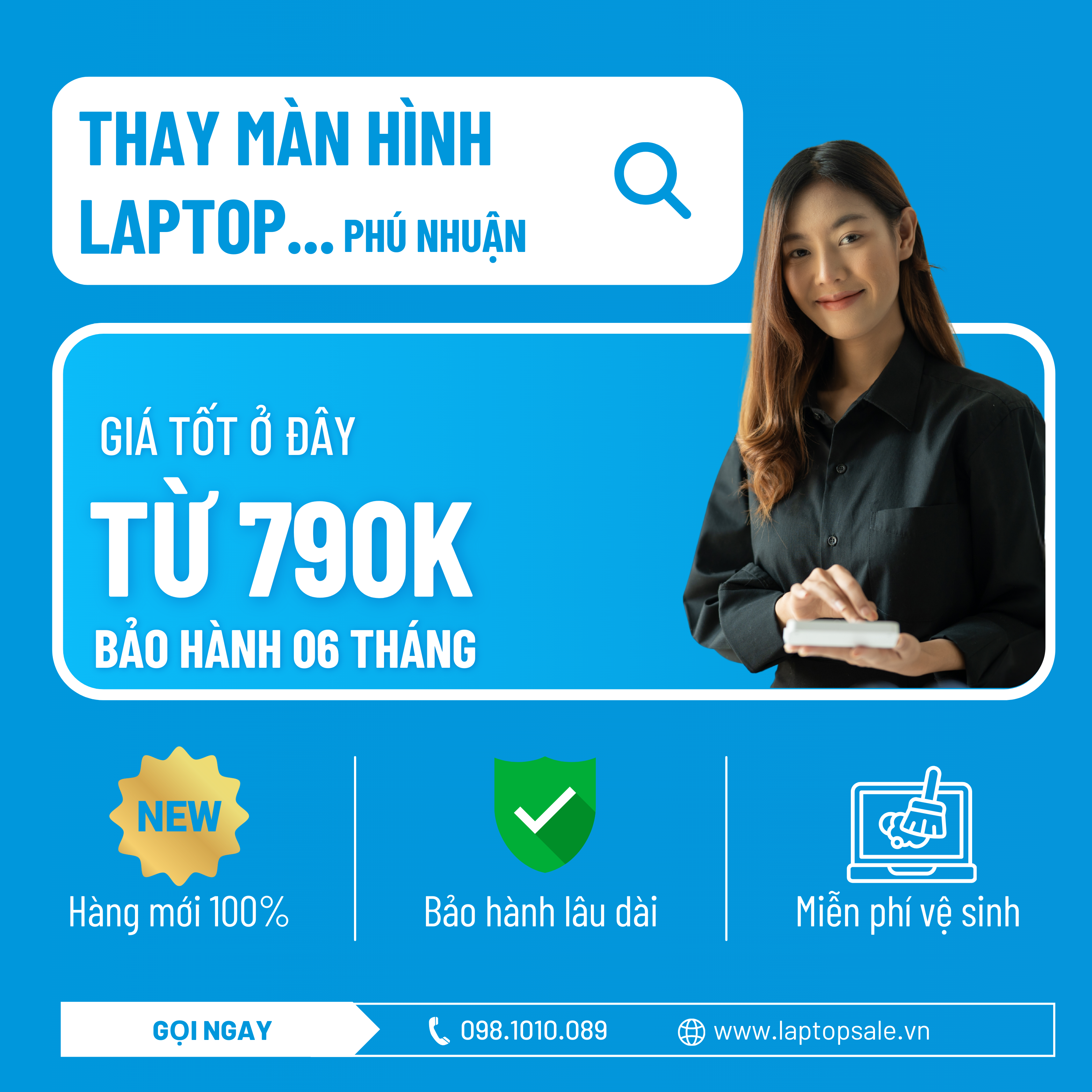 Thay Màn Hình Laptop Giá Tốt Tại Quận Phú Nhuận – Nhanh Chóng, Uy Tín, Chỉ 30 Phút!