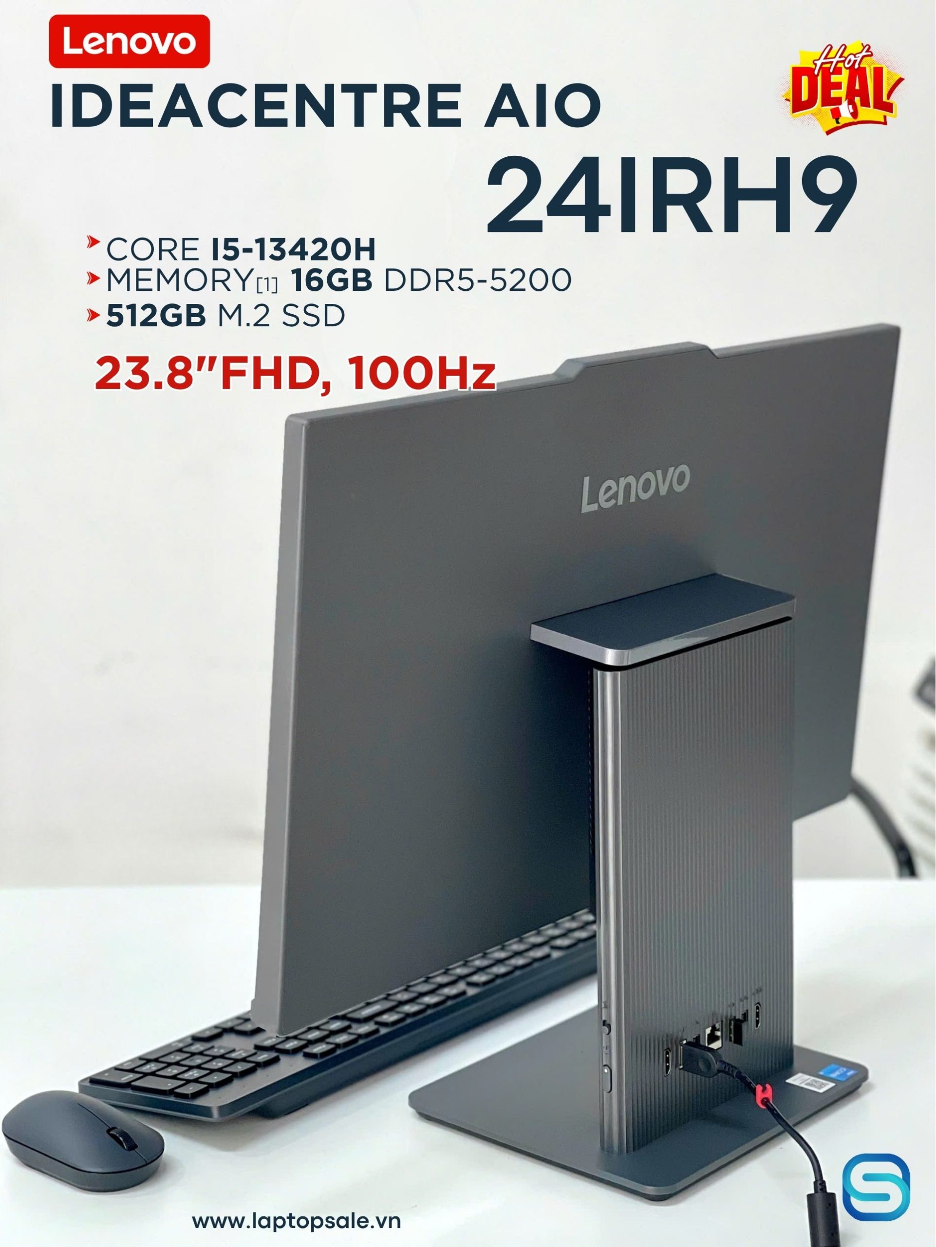 Máy tính AIO Lenovo IdeaCentre 24IRH9 F0HN003MVN
