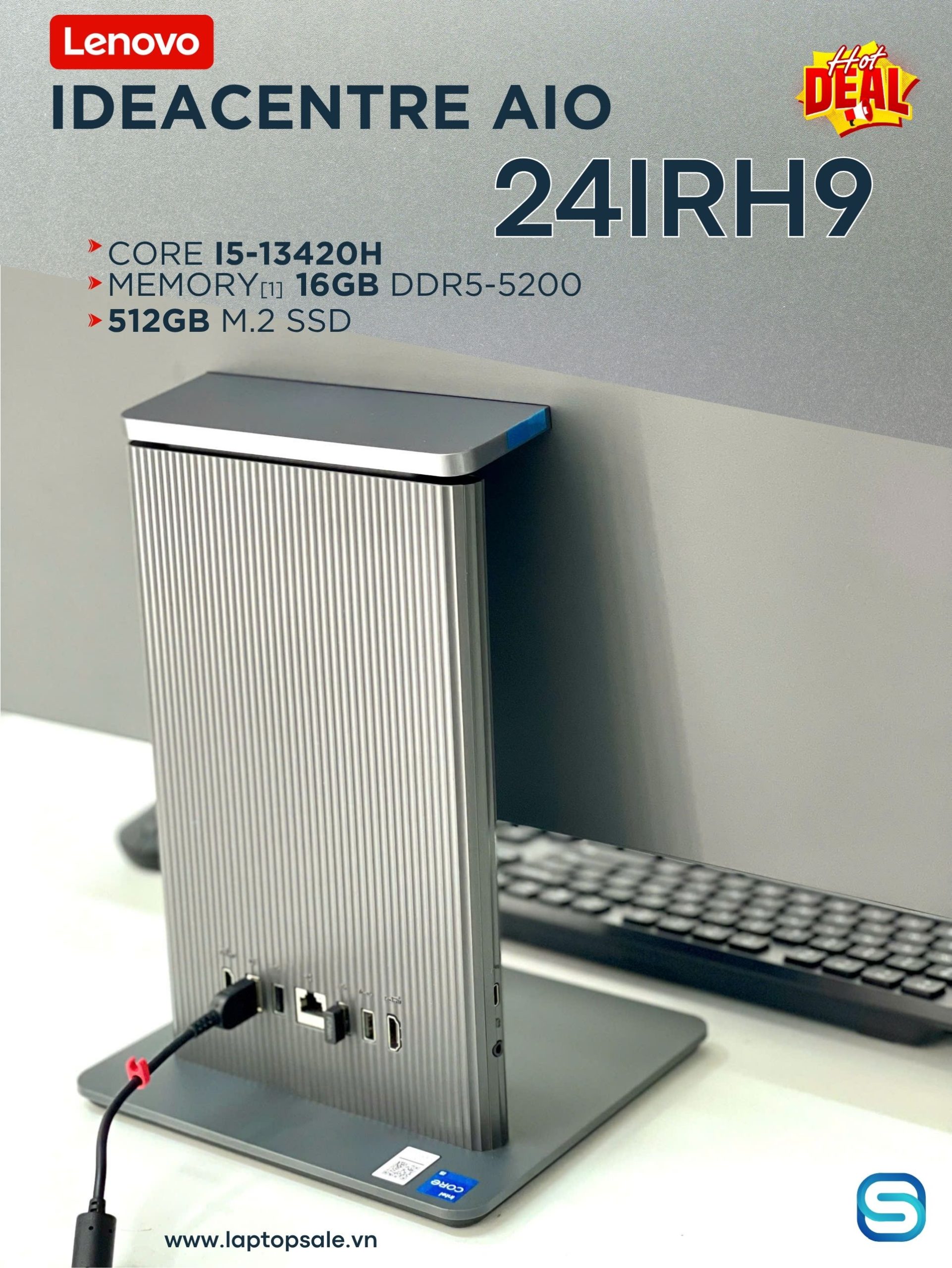 Máy tính AIO Lenovo IdeaCentre 24IRH9 F0HN003MVN