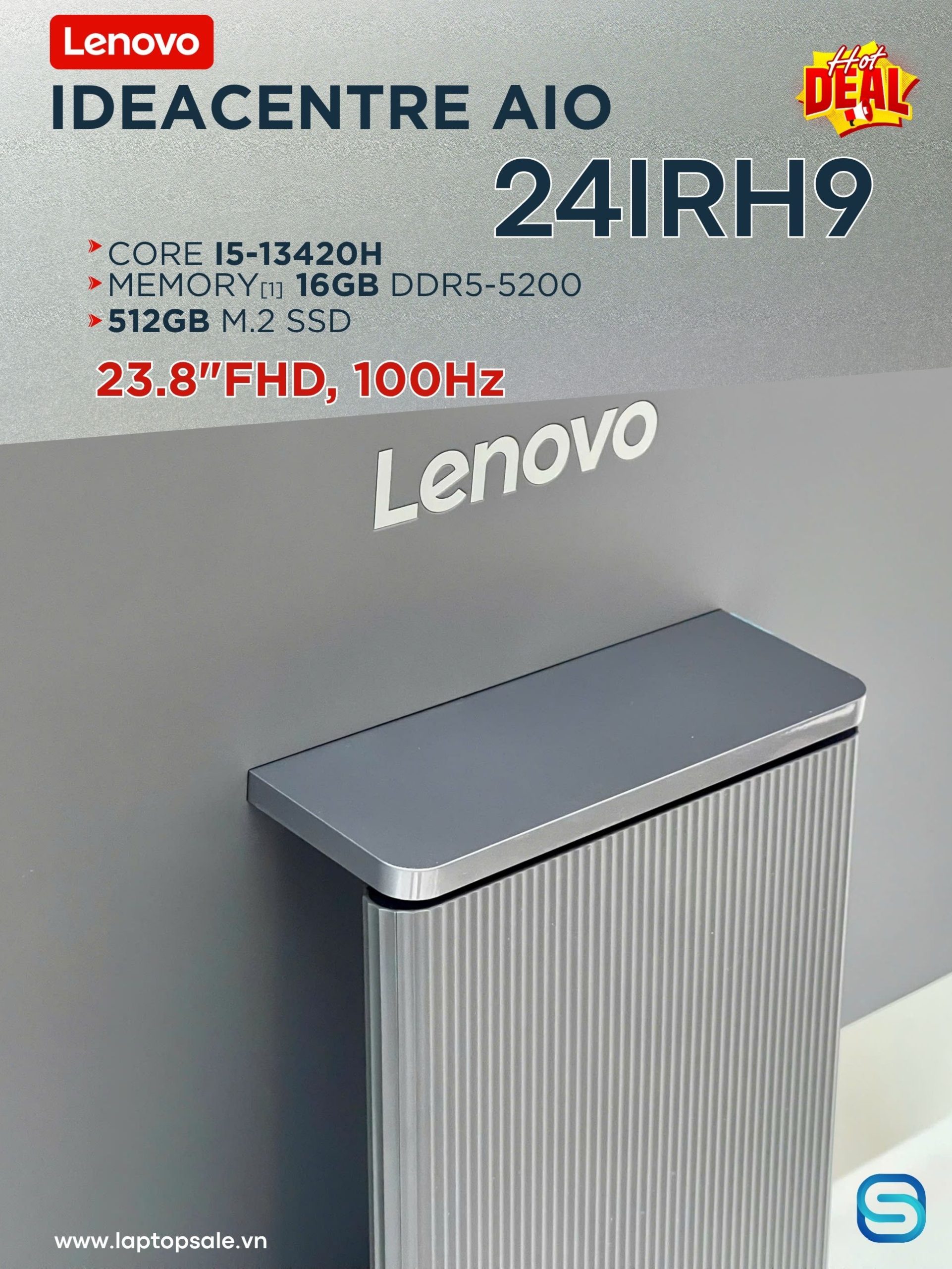 Máy tính AIO Lenovo IdeaCentre 24IRH9 F0HN003MVN
