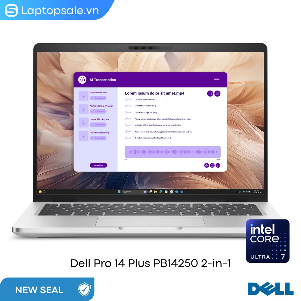 Laptop Dell Pro 14 Plus PB14250 2-in-1 Ultra7-265U/ 16GB RAM/ SSD 256GB