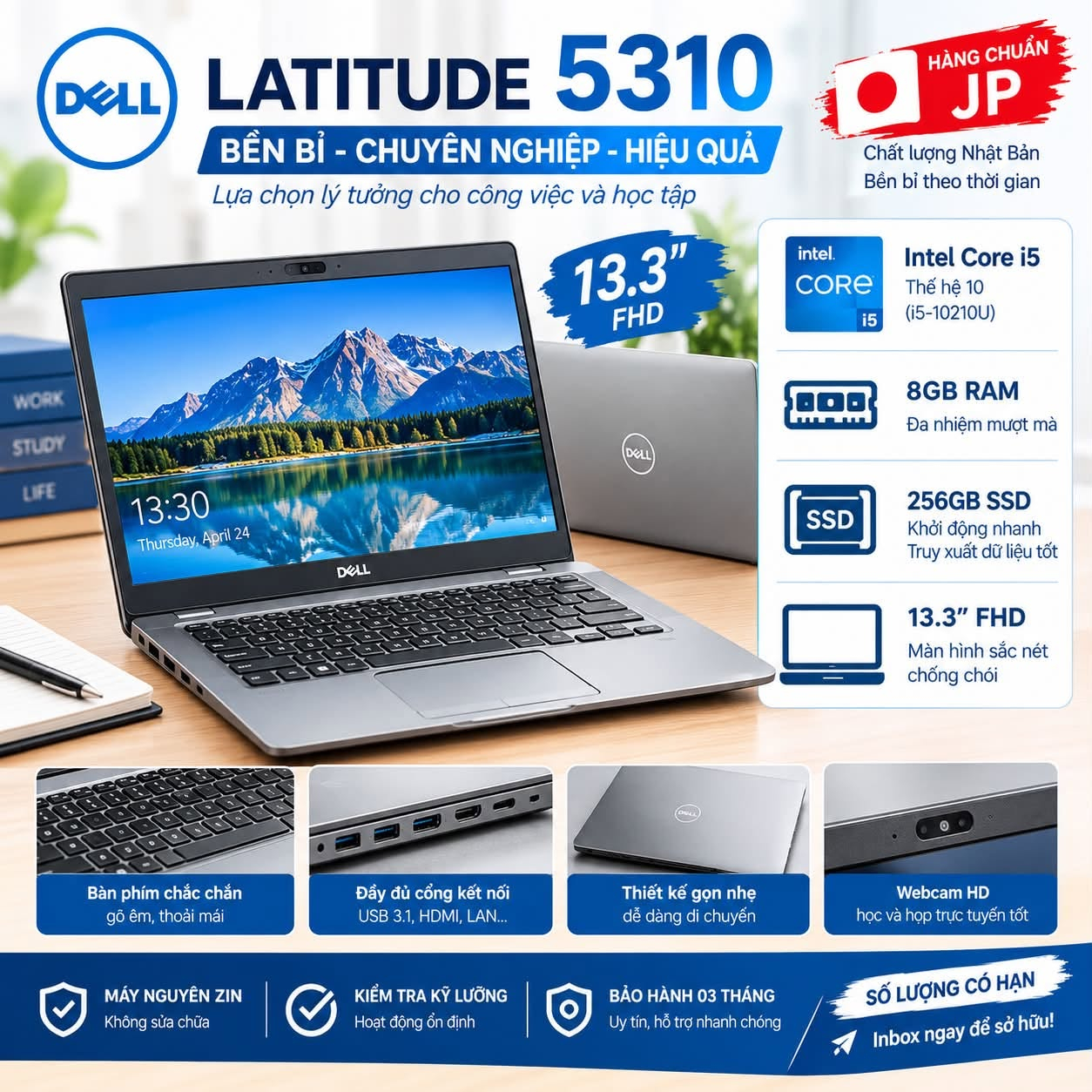 DELL LATITUDE 5310 – HÀNG CHUẨN JP