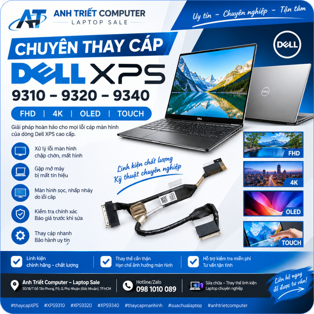 THAY CÁP XPS 9320 MỚI